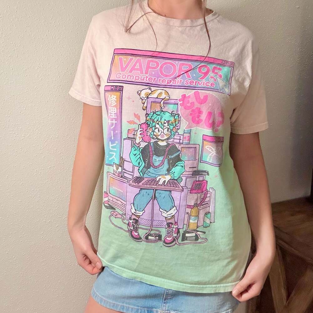 Vapor95 Repair Service Graphic Tee Computer Repair Anime T-Shirt